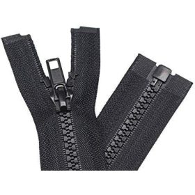 Műanyag cipzár GT10 bontható-Fekete-45cm