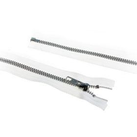 Fém cipzár bontható VT10-Fehér-60cm