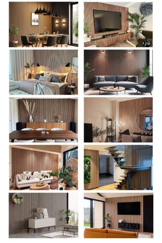 Akusztikus falpanel 60x260cm Sötét Dió DW01