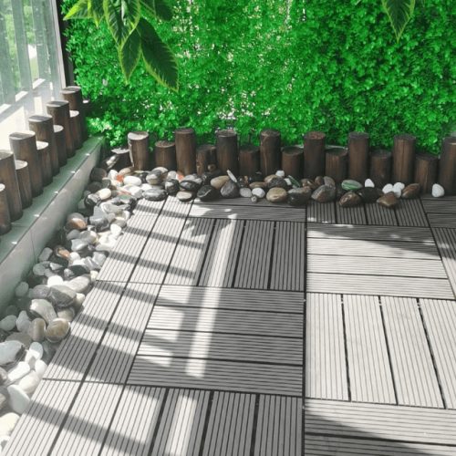 WPC járólap összeppatintható 30x30cm Szürke