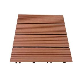 WPC járólap összeppatintható 30x30cm Vörösbarna