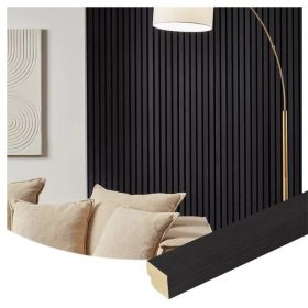 Akusztikus falpanel záróléc 27x260cm Fekete tölgy BO01