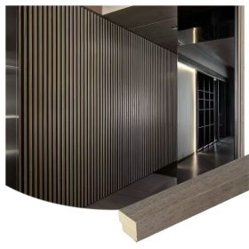 Akusztikus falpanel záróléc 27x260cm Sötét Dió DW01