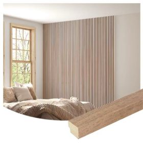 Akusztikus falpanel záróléc 27x260cm Fehér Tölgy W001