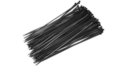 Gyorskötöző árnyékoló hálókhoz 4.8x300mm Fekete