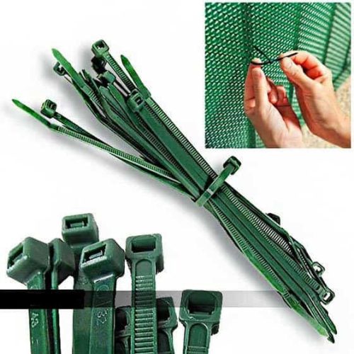 Gyorskötöző árnyékoló hálókhoz 3x300mm Zöld