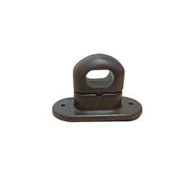 Ponyvafül elfordítható műanyag babacsat Barna