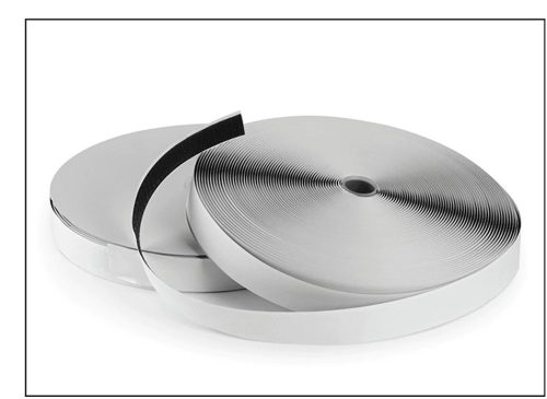 Öntapadós tépőzár 20mm hurkos oldal fekete (25m)