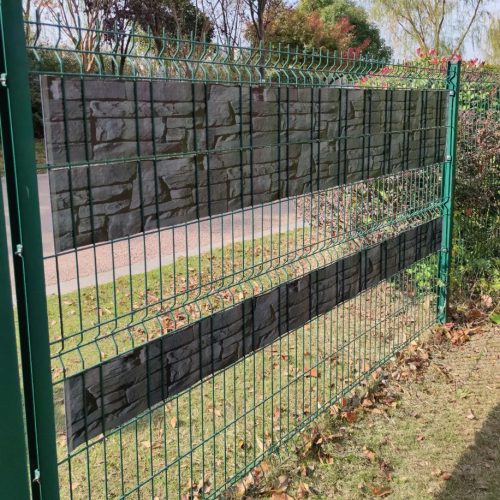 PVC Belátásgátló szalag/kerítésszalag Kő mintás-35m