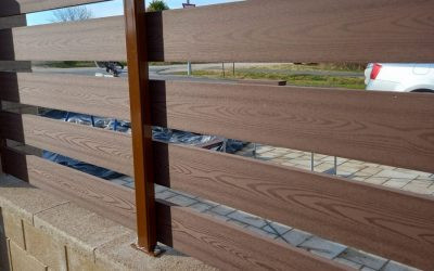 WPC kerítés famintás 14x185cm Vörösbarna